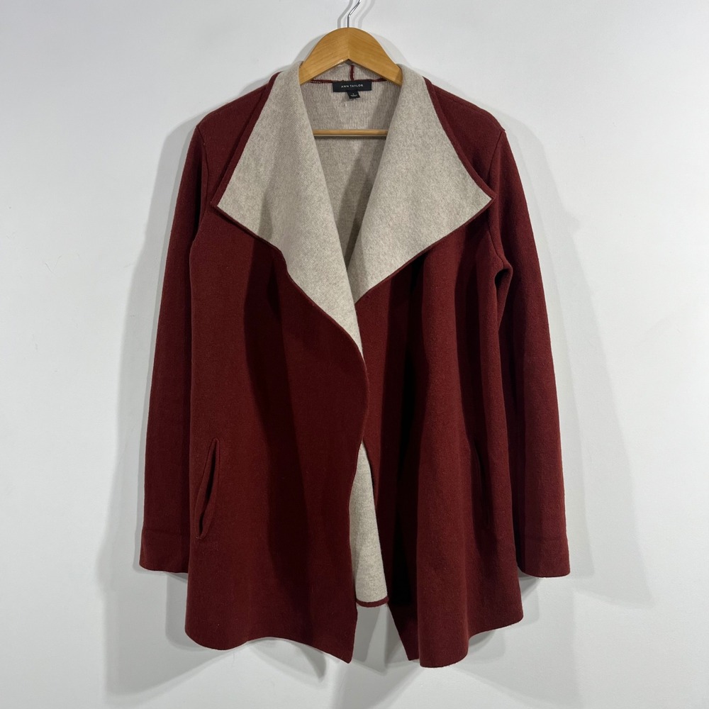 Ann Taylor Heritage Quiet Luxury Wool Cashmere Parisian Cardigan Sweater Small